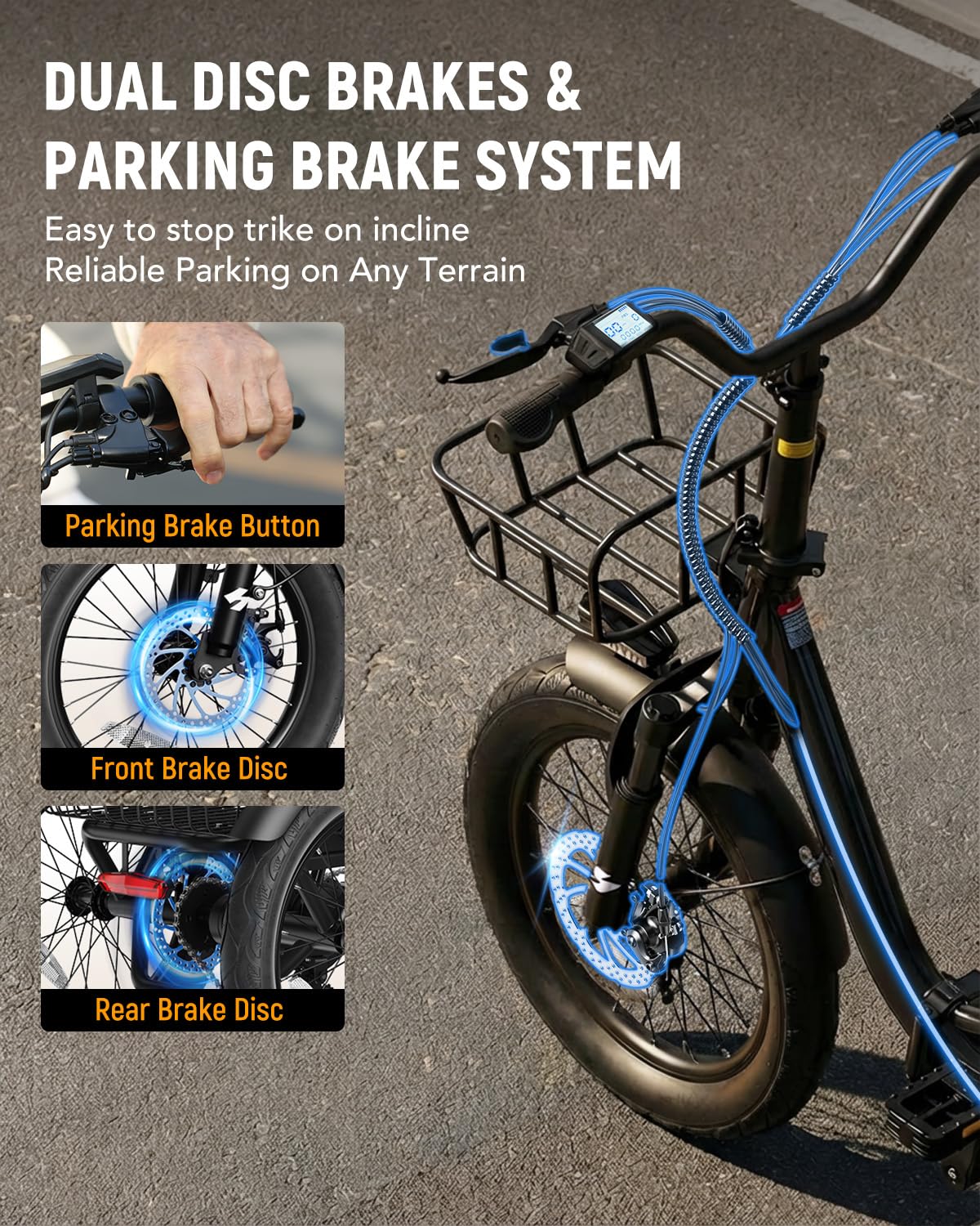 1200W Folding 3 Wheel Electric Trike Bike P46170
