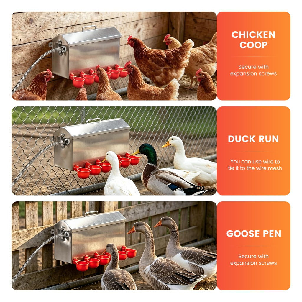 1.5 Gallon Metal Automatic Chicken Waterer T22813