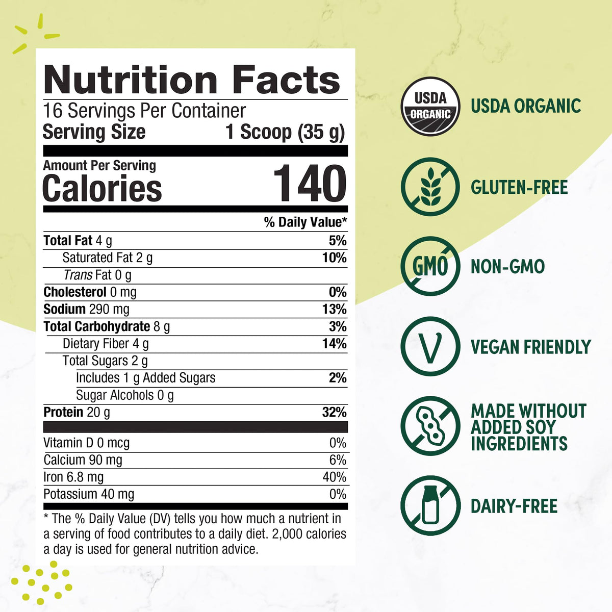 Plant-Based Protein Powder Creamy French Vanilla J7445