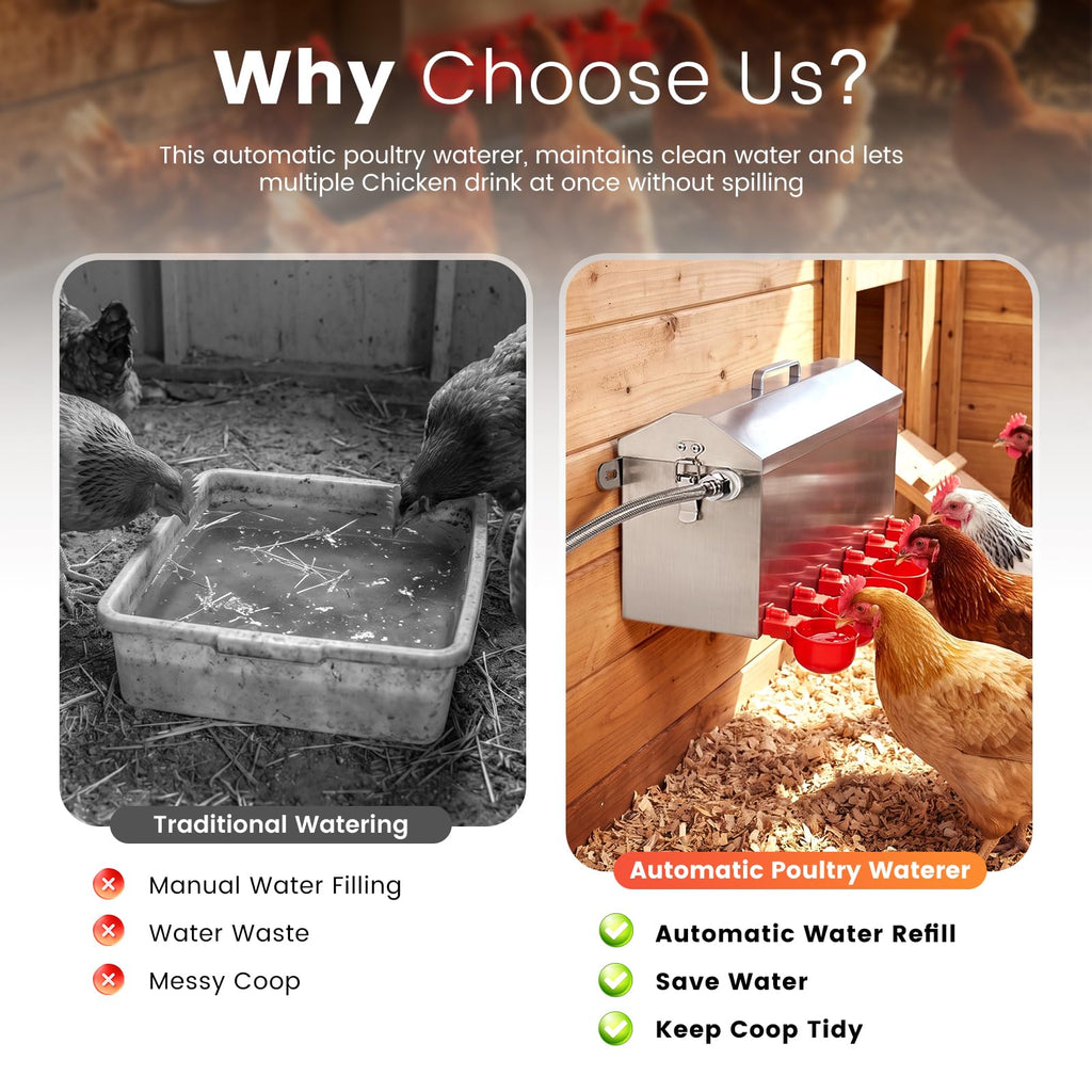 1.5 Gallon Metal Automatic Chicken Waterer T22813