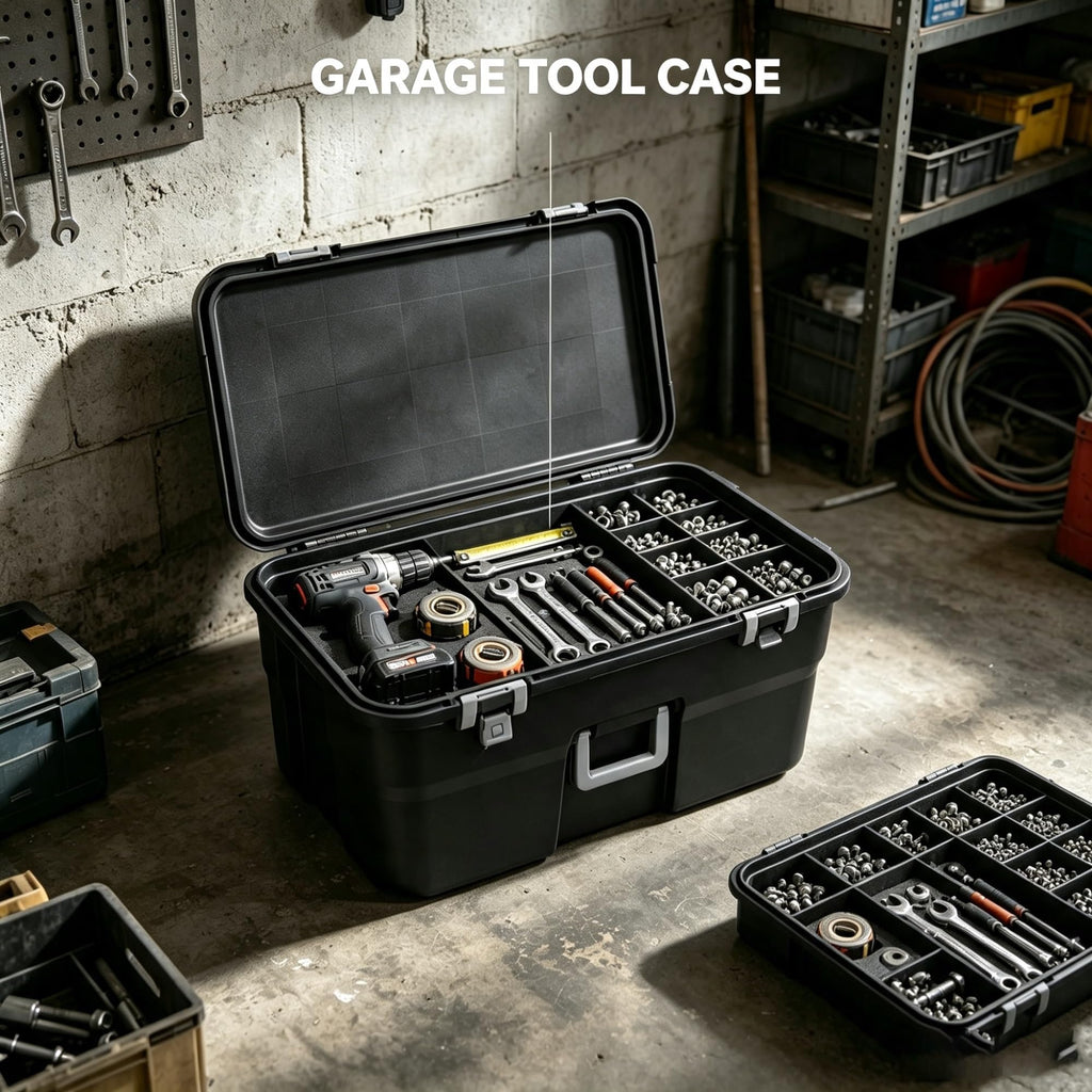 2 Pack 22 Gallon Black Wheeled Lockable Plastic Storage Trunk A299655
