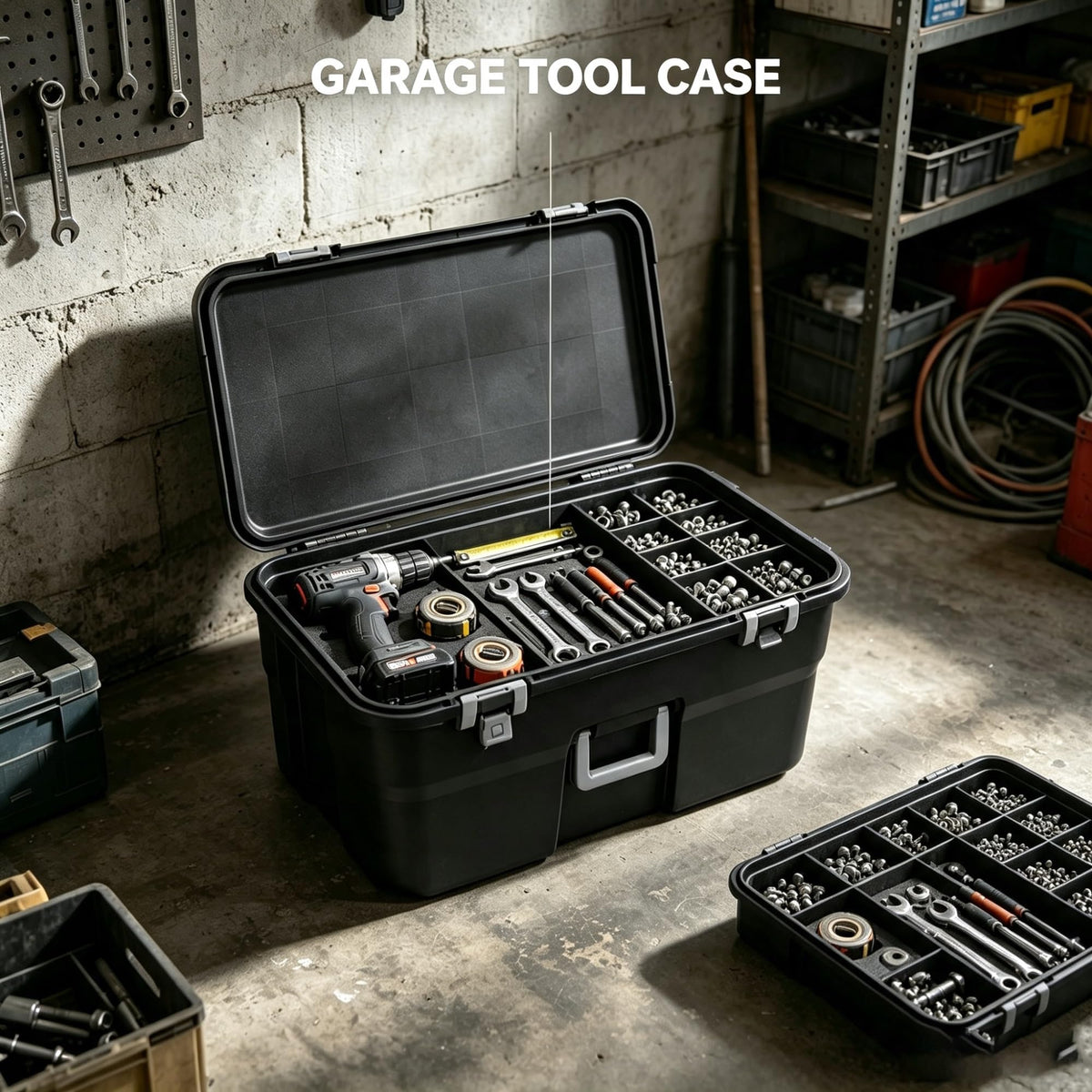 2 Pack 22 Gallon Black Wheeled Lockable Plastic Storage Trunk A299655