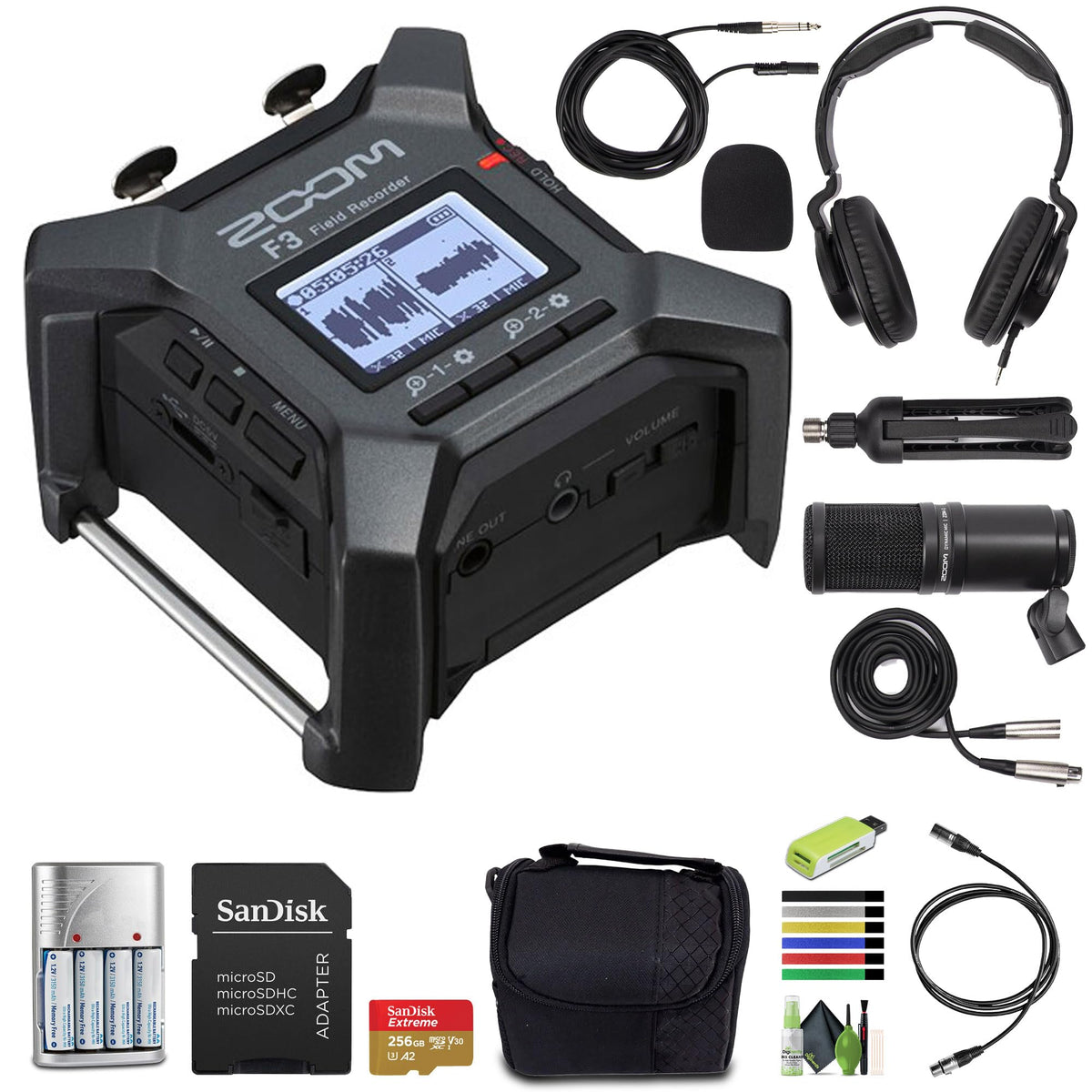 32-Bit Float Field Recorder + Podcast Mic Pack Bundle H633
