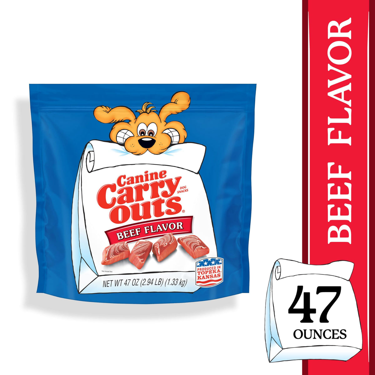 Beef Flavor Dog Treats 47 Ounce Bag M2339