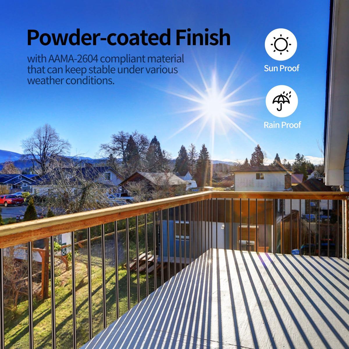 101 Pack 26" x 3/4" Black Round Aluminum Balusters A705555