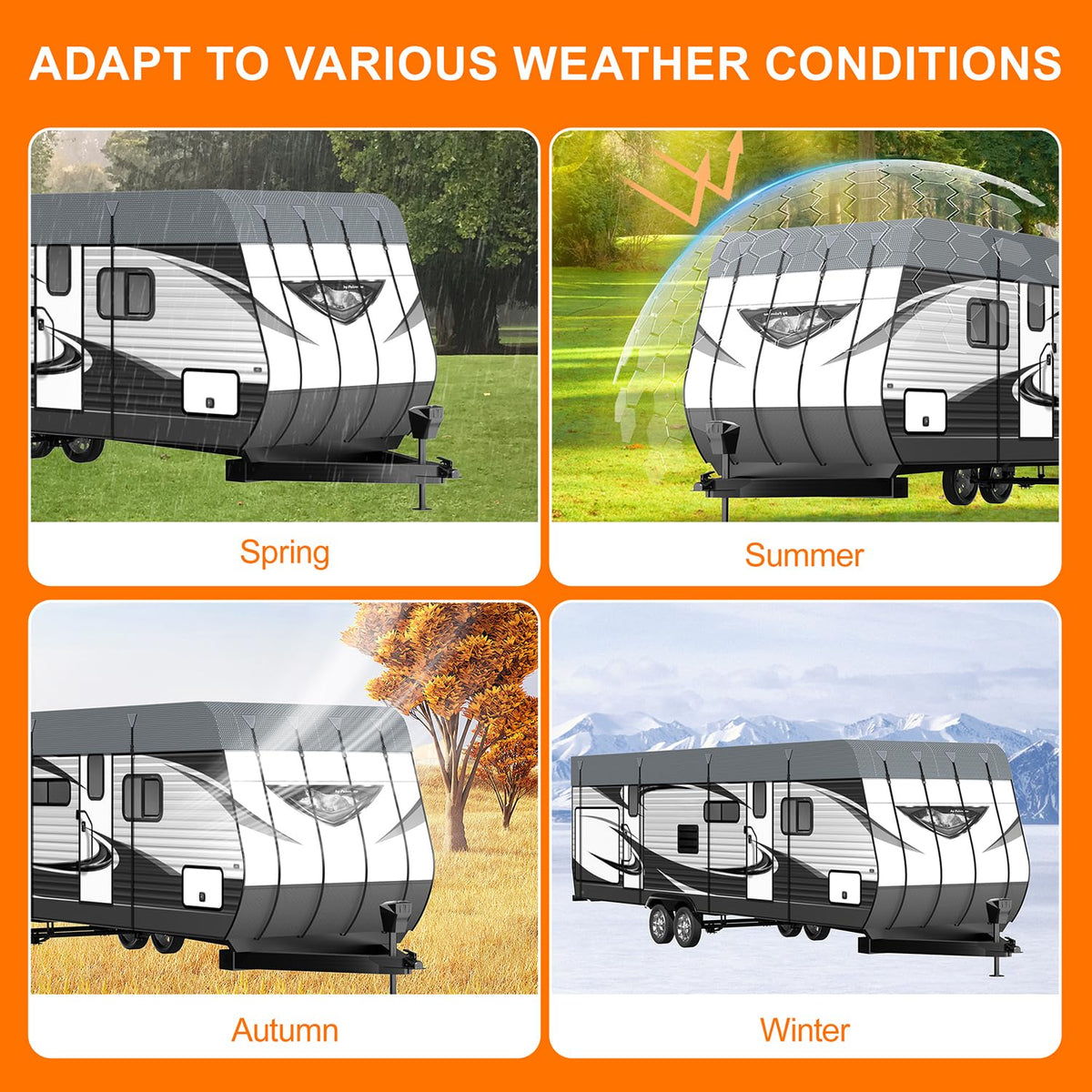 Heavy Duty Waterproof RV Roof Cover W40383