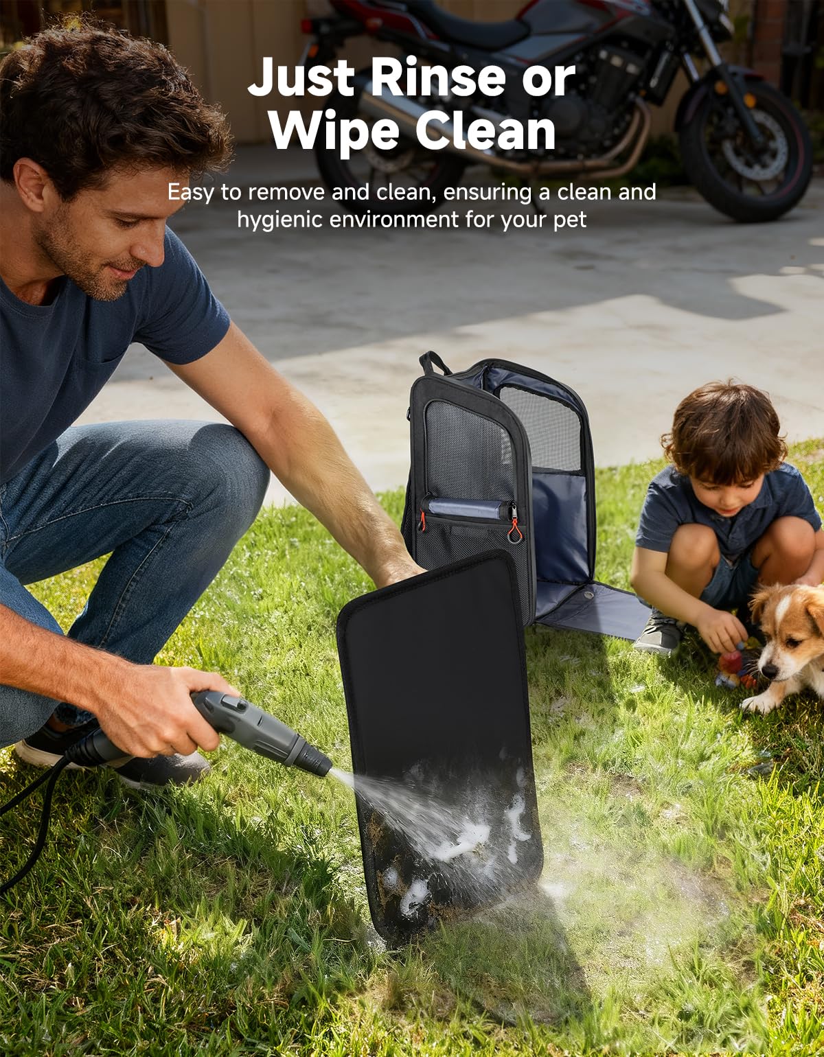 Expandable Motorcycle Dog Carrier J106