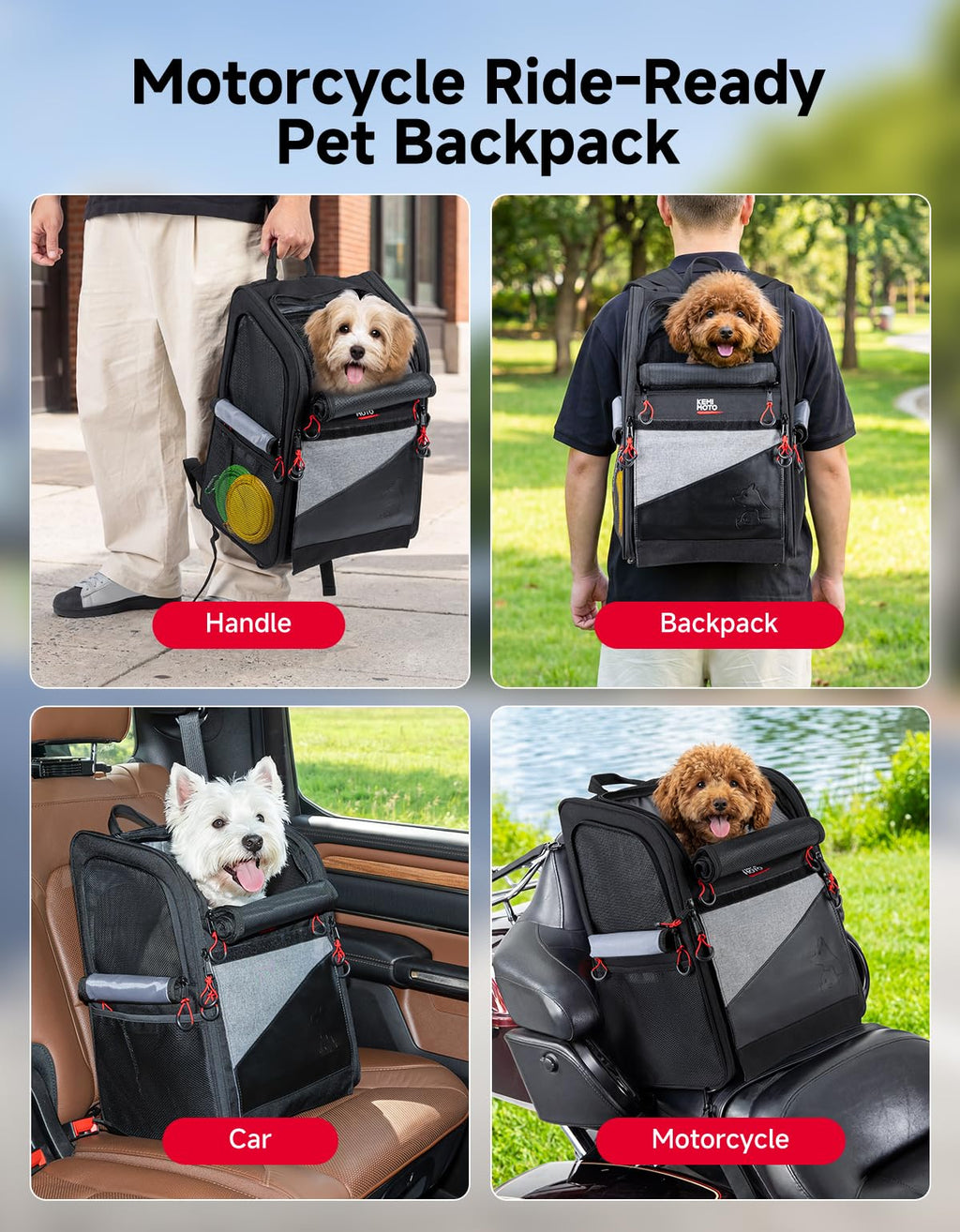 Expandable Motorcycle Dog Carrier J106