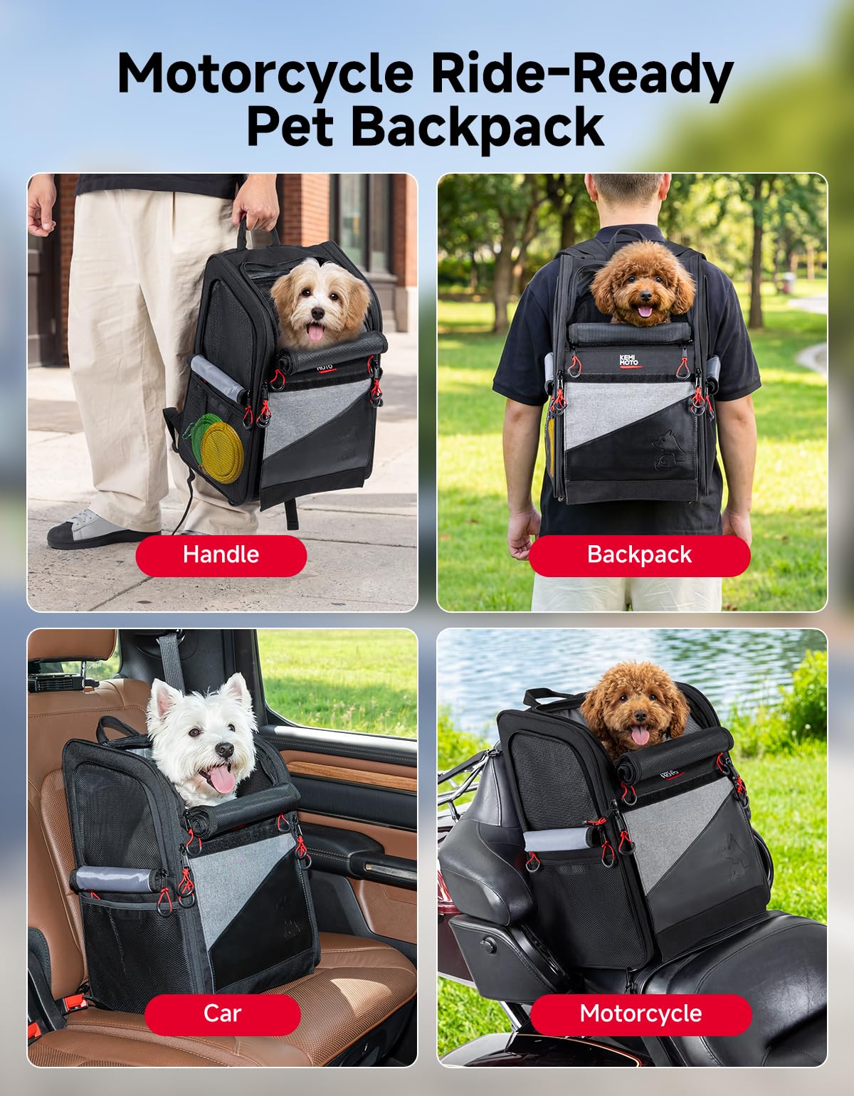 Expandable Motorcycle Dog Carrier J106