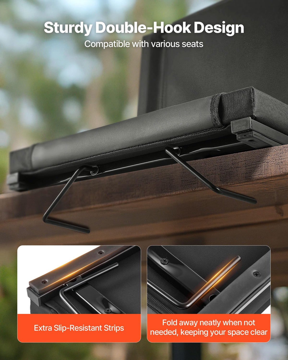 Folding Bleacher Seat with Back Support and Cushion K1580
