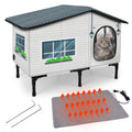 Weatherproof Heated Insulated Cat House V23508