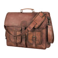 18 inch Leather Messenger Bag A9458