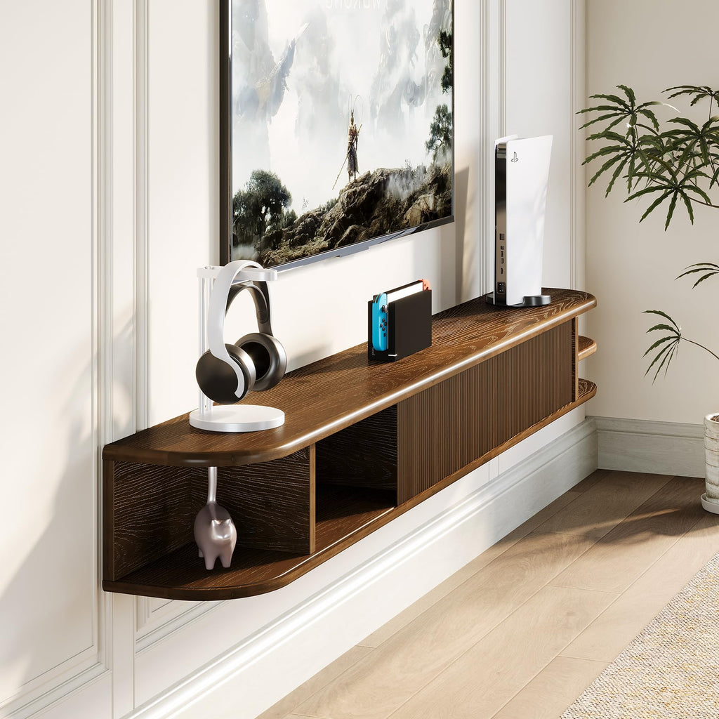 71" Solid Wood Floating TV Stand I280328