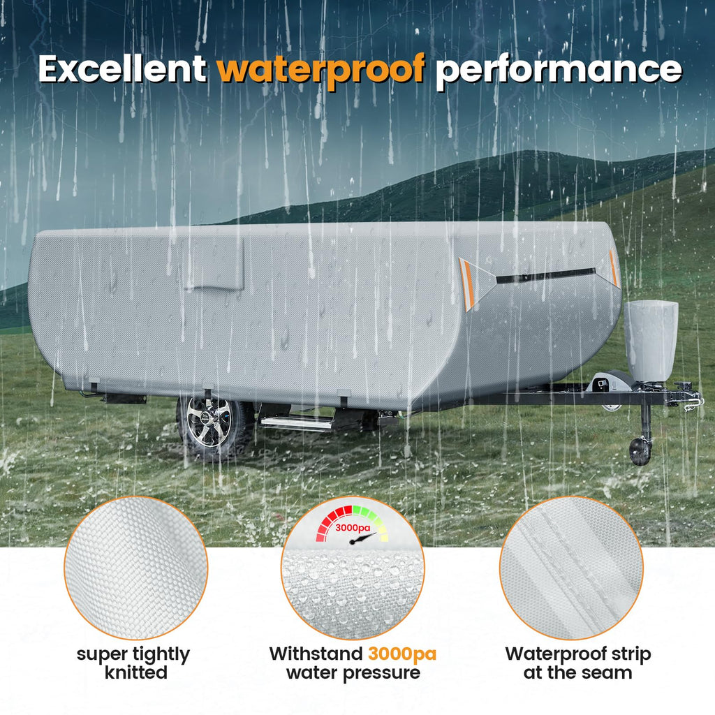 7 Layers Ripstop Waterproof Pop Up Camper Cover Fits 14' - 16' Trailers J5842