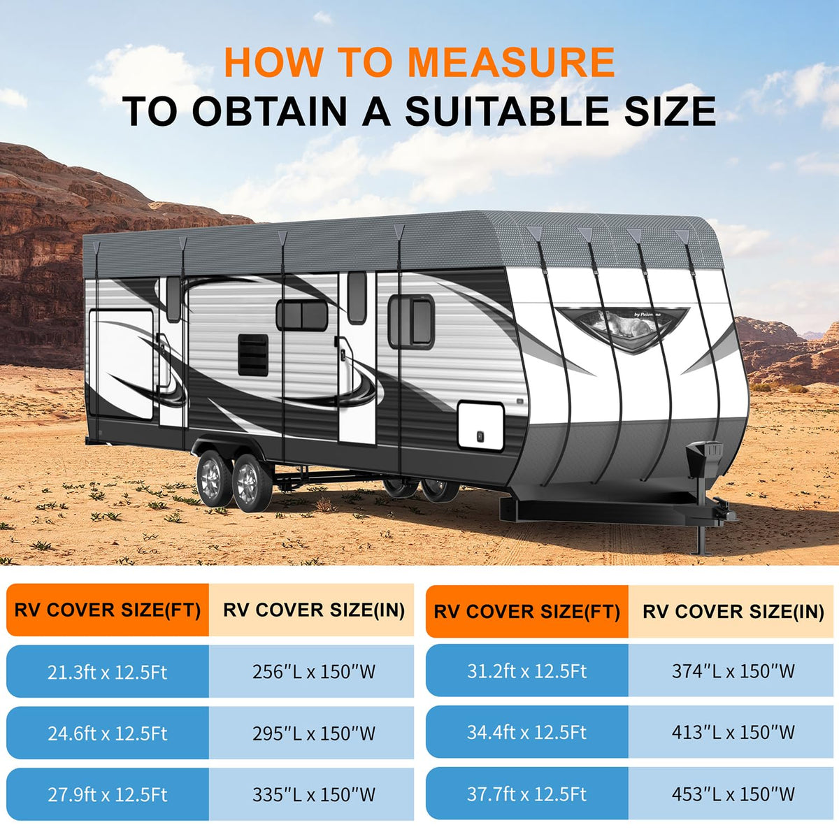 Heavy Duty Waterproof RV Roof Cover W40383