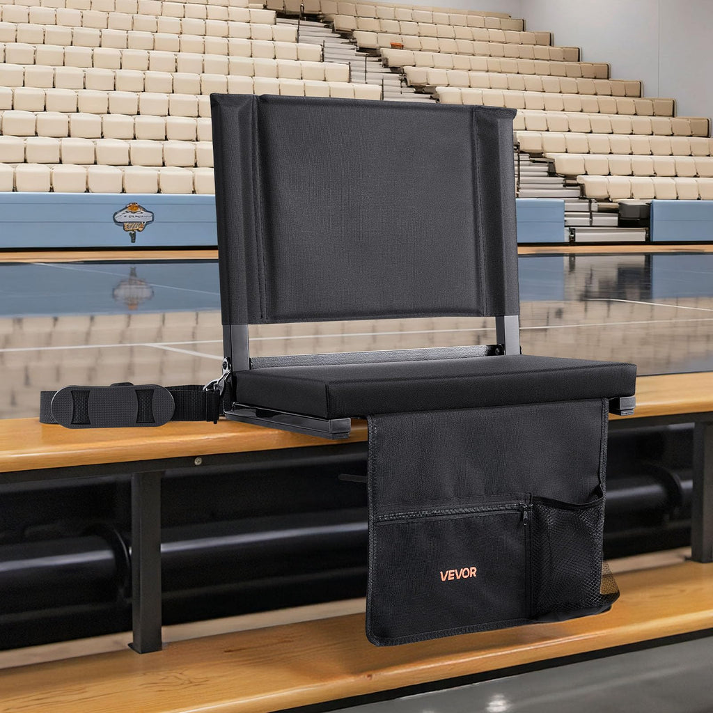 Folding Bleacher Seat with Back Support and Cushion K1580