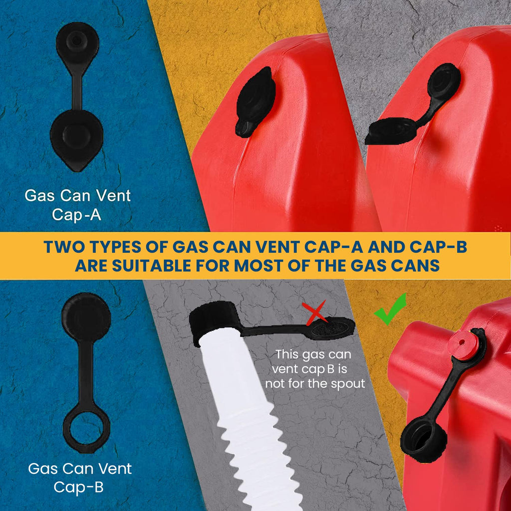 Gas Can Spout Replacement with Gasket, Stopper, Collar Caps and Vent Caps, Pack of 3 F45933
