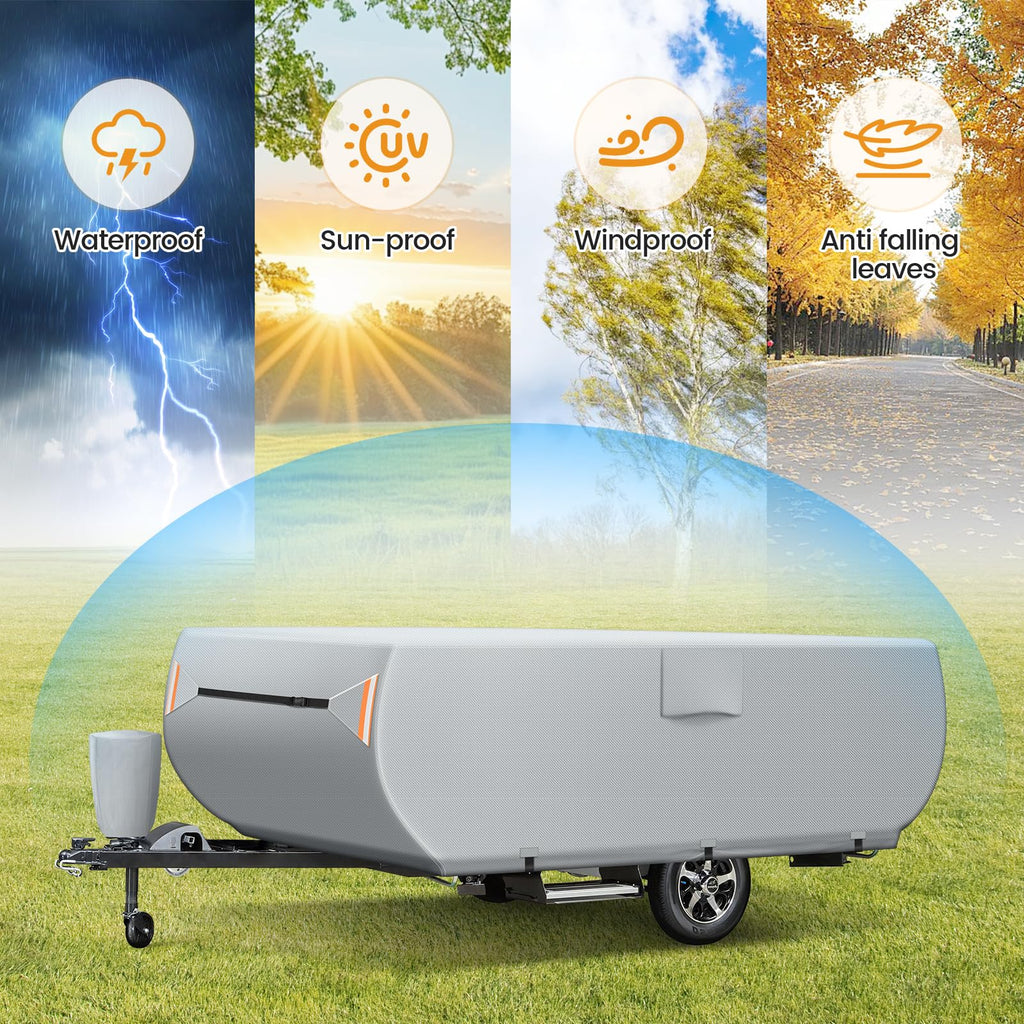 7 Layers Ripstop Waterproof Pop Up Camper Cover Fits 14' - 16' Trailers J5842