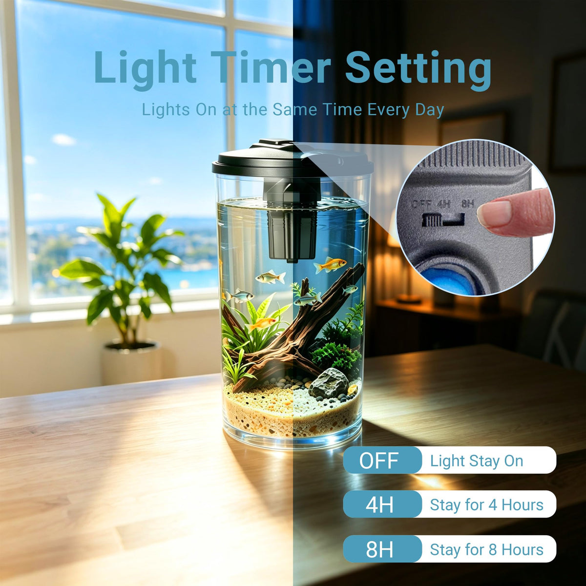 6-Gallon Aquarium Kit with LED Lighting and Power Filter D27990