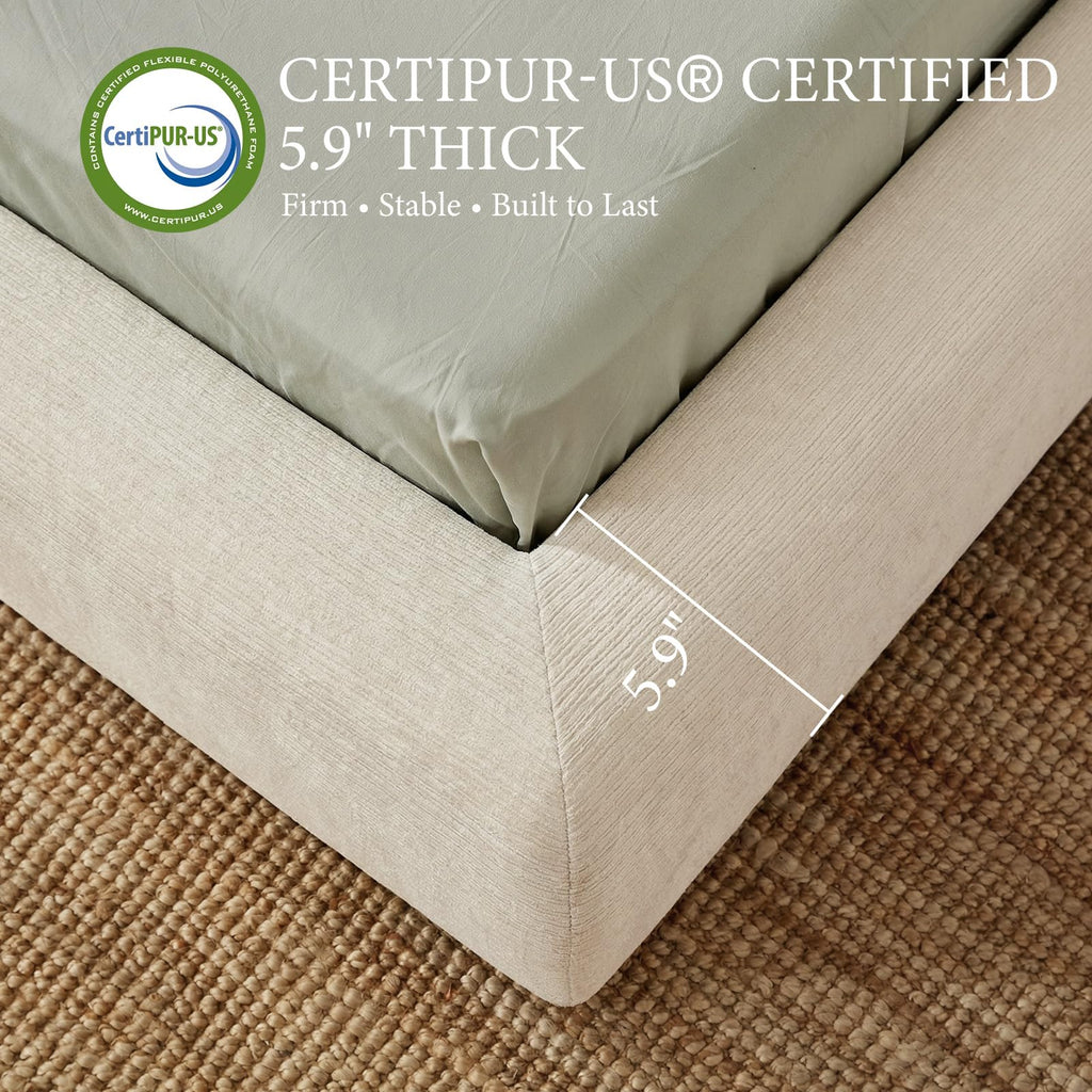 Queen Size Upholstered Bed Frame L3637