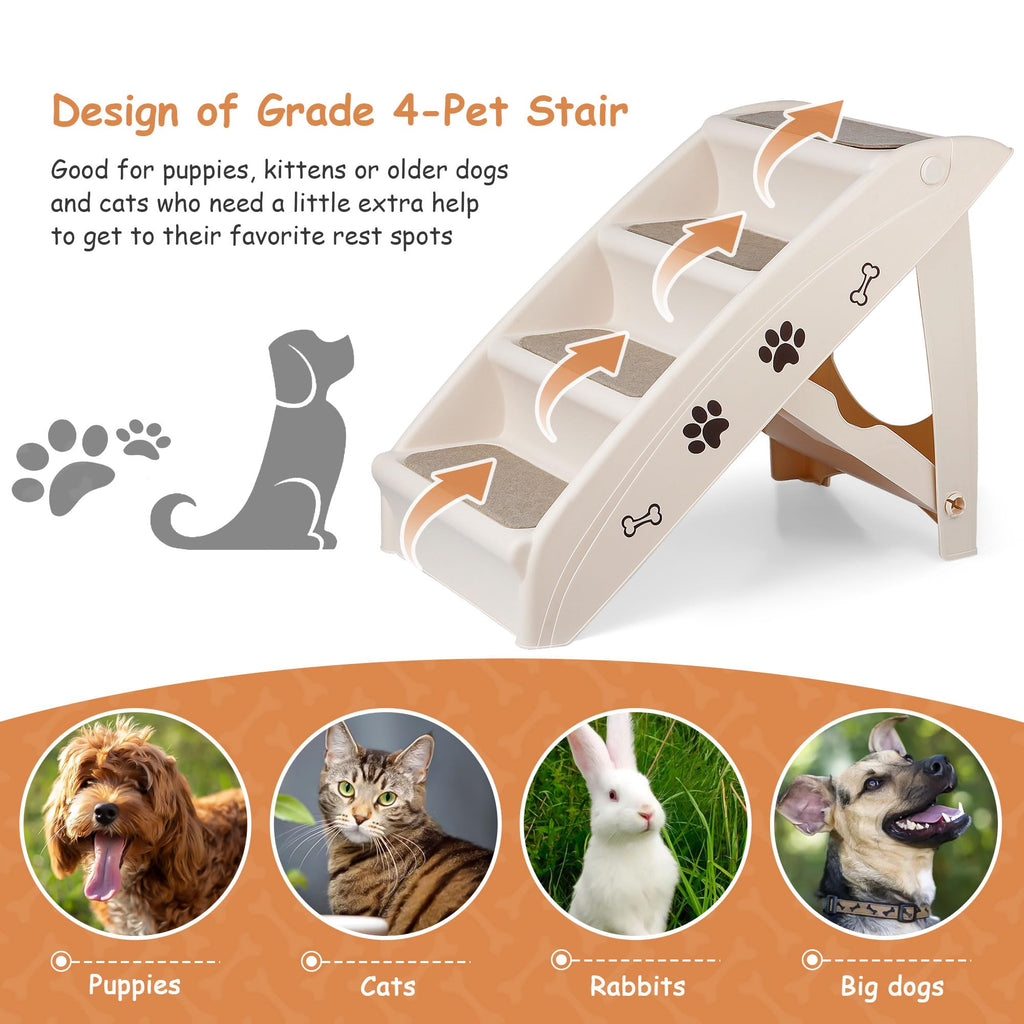 4-Step Non-Slip Dog Stairs V400704