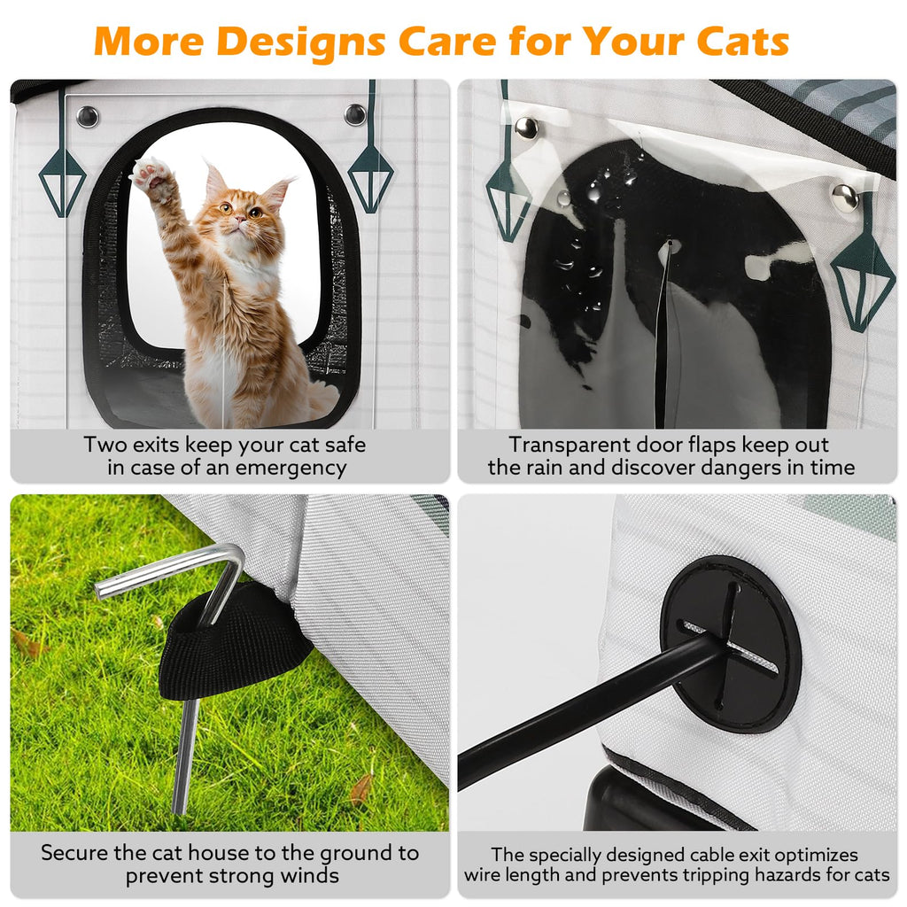 Weatherproof Heated Insulated Cat House V23508