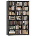 86" Triple Wide Black Bookshelf and Bookcase R925034
