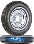2-Pack Trailer Tire Rim Assembly 4.80-12 12 5 Lug Silver B20094