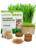 3 Pack Cat Grass Kit with Biodegradable Pots, Soil & Seeds C3327