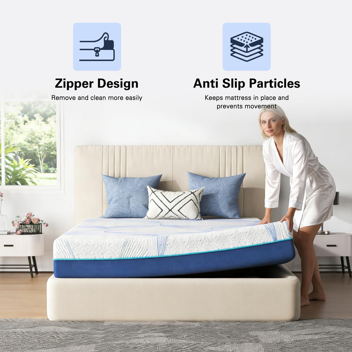 6 Inch Gel Memory Foam Twin Size Mattress U5401