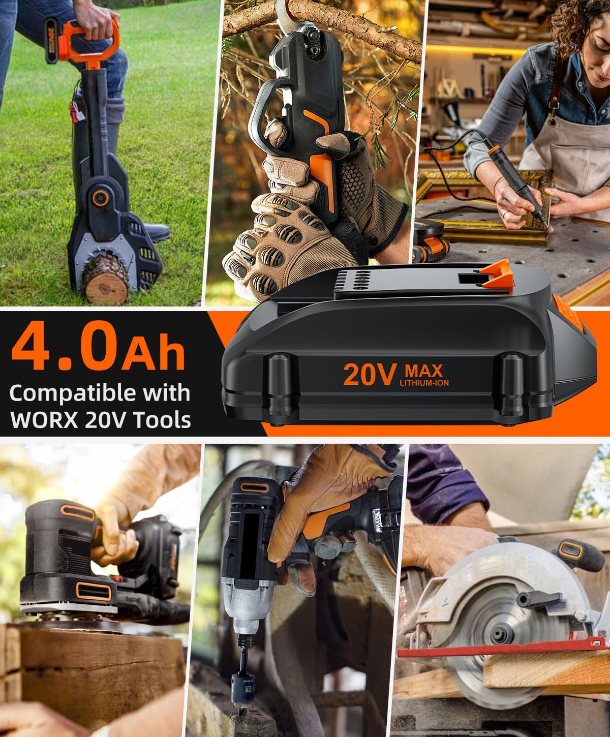20V 4.0Ah Battery Replacement K15218