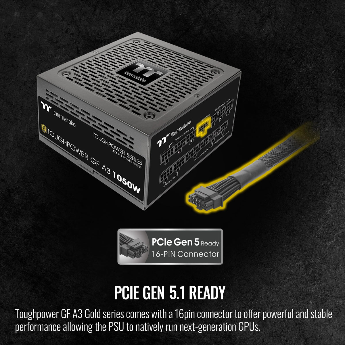 1050W 80+ Gold ATX 3.1 Power Supply K501
