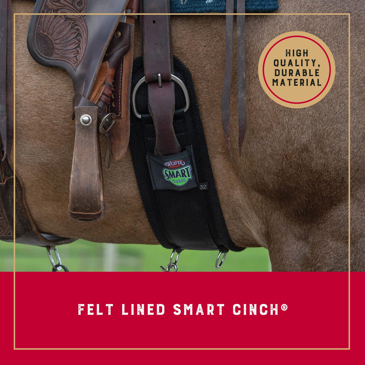 Black 36-Inch Nylon Felt Lined Straight Cinch G161113
