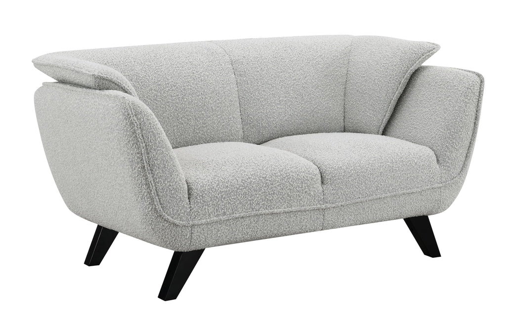 Light Gray Upholstered Loveseat R525041