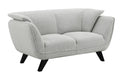 Light Gray Upholstered Loveseat R525041