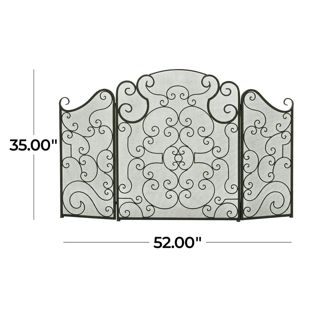 Metal 3 Panel Fireplace Screen Z190195