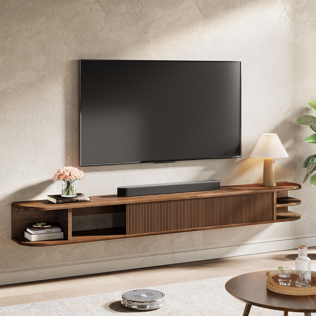 71" Solid Wood Floating TV Stand I280328