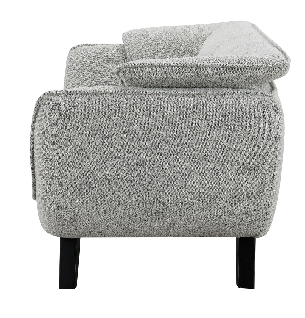 Light Gray Upholstered Loveseat R525041