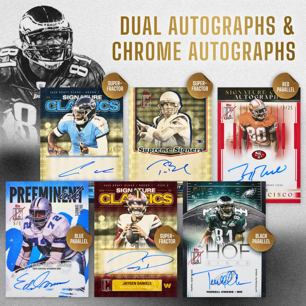 2025 Topps NFL Signature Class Football Value Box T21001