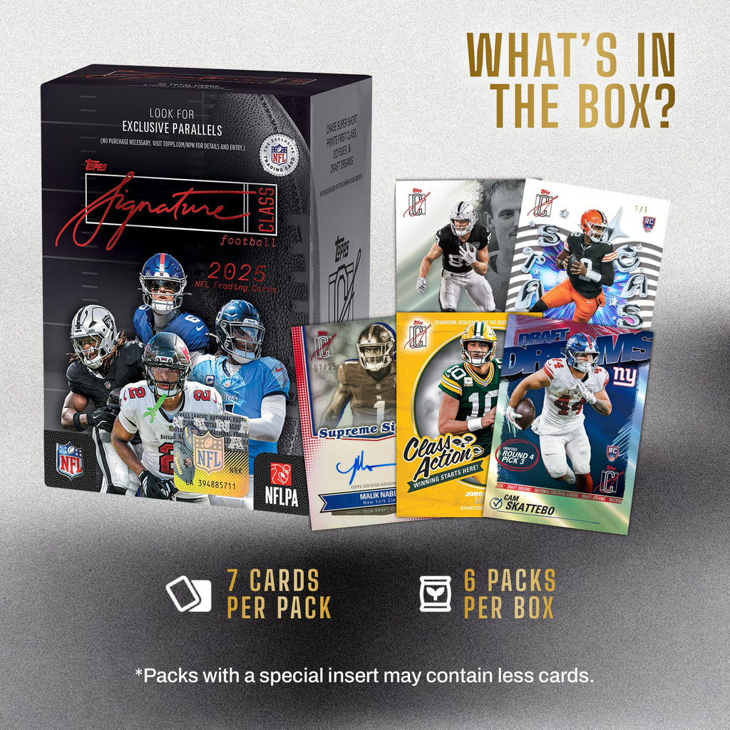 2025 Topps NFL Signature Class Football Value Box T21001