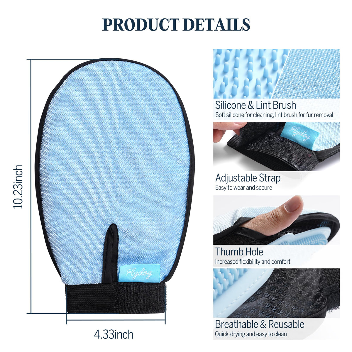 Dry Dog Shampoo with Glove No Rinse Spray Foam Z79895