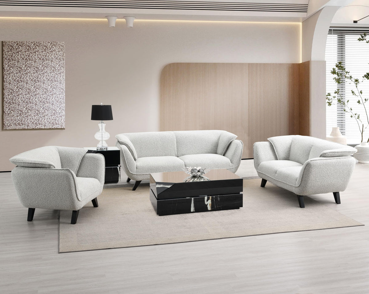 Light Gray Upholstered Loveseat R525041